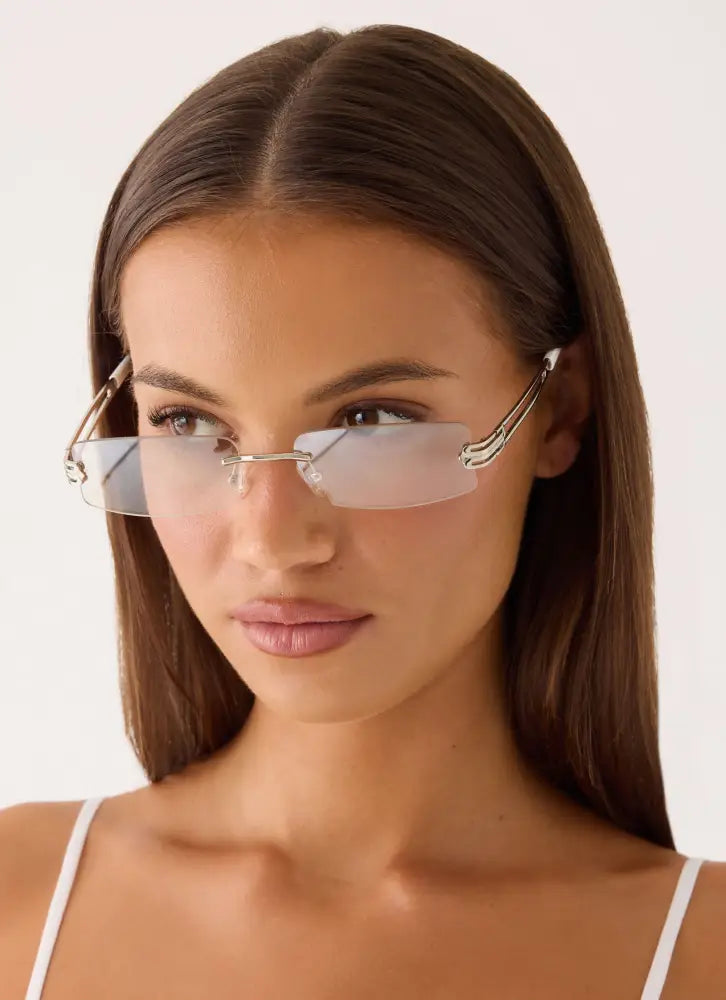 Crystal Rebel Sunglasses - Clear - Clear / One Size - Sunglasses