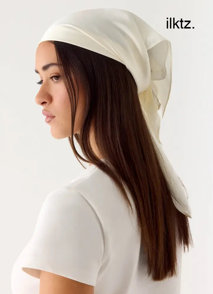 Lover Vibes Head Scarf - Cream - Cream / One Size - Hair Accessories