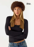 North Pole Faux Fur Headband - Chocolate - Chocolate / One Size - Hair Accessories